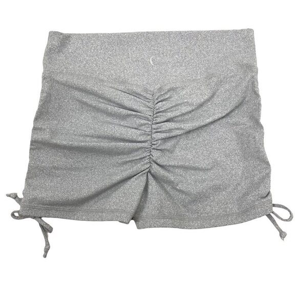 Zyia Active Booty Shorts Scrunch Gray Athletic Nylon Blend‎ Women's Large - Picture 1 of 7